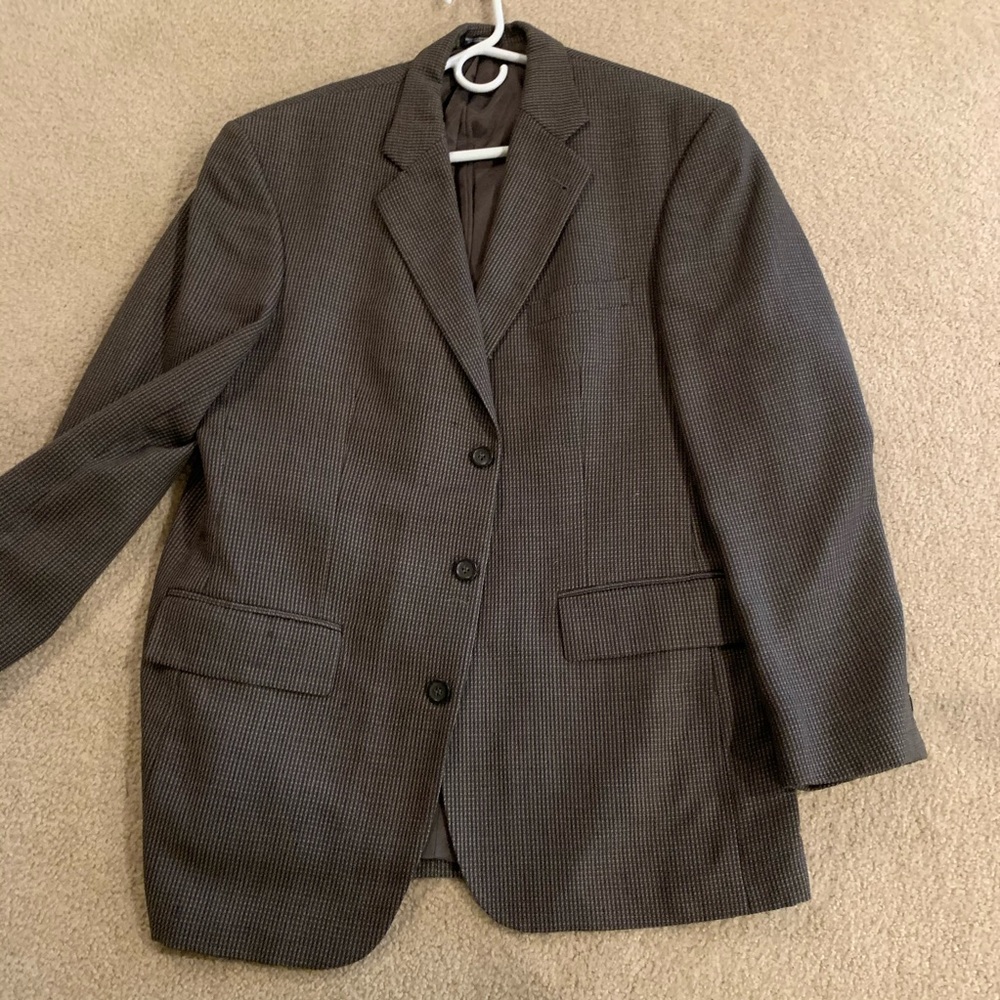 Gray plaid blazer